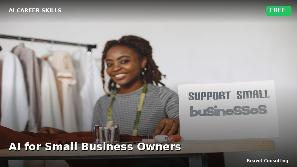 AI for Small Business Owners: Operations, Finance, and Growth
